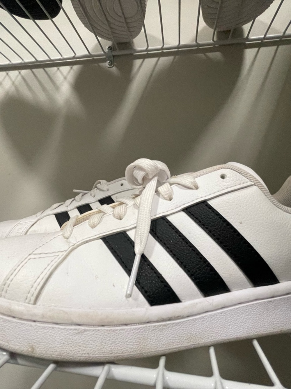 adidas White Sneaker with Black Three-Stripes